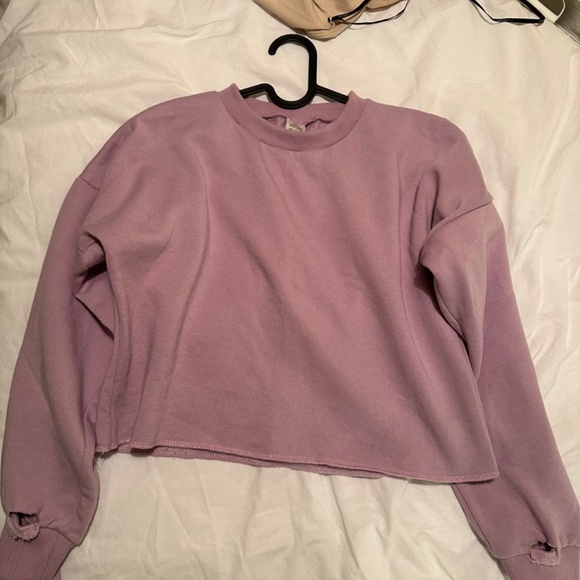 Cropped Lilac sweatshirt - Picture 4 of 5